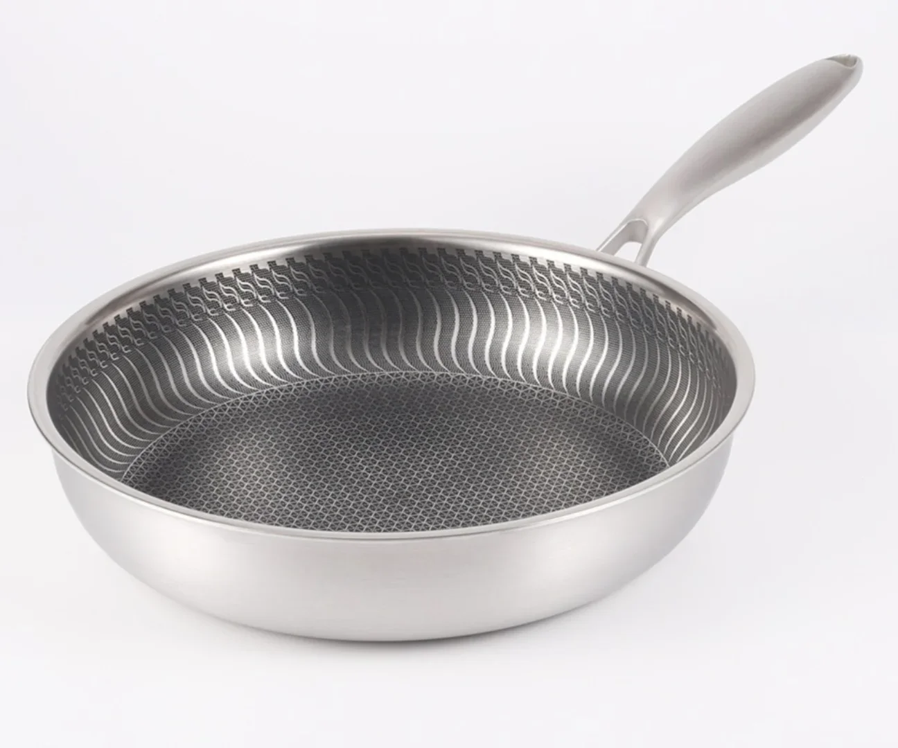 28cm 30cm Frying Pan Stainless Steel Non-stick Pan... - Grandado