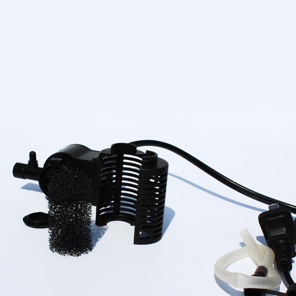 Small Round Cylinder Fish Tanks Mini Filter Water Purifier 3 In 1 Ultra-Quiet Aeration Pump: 6 3W