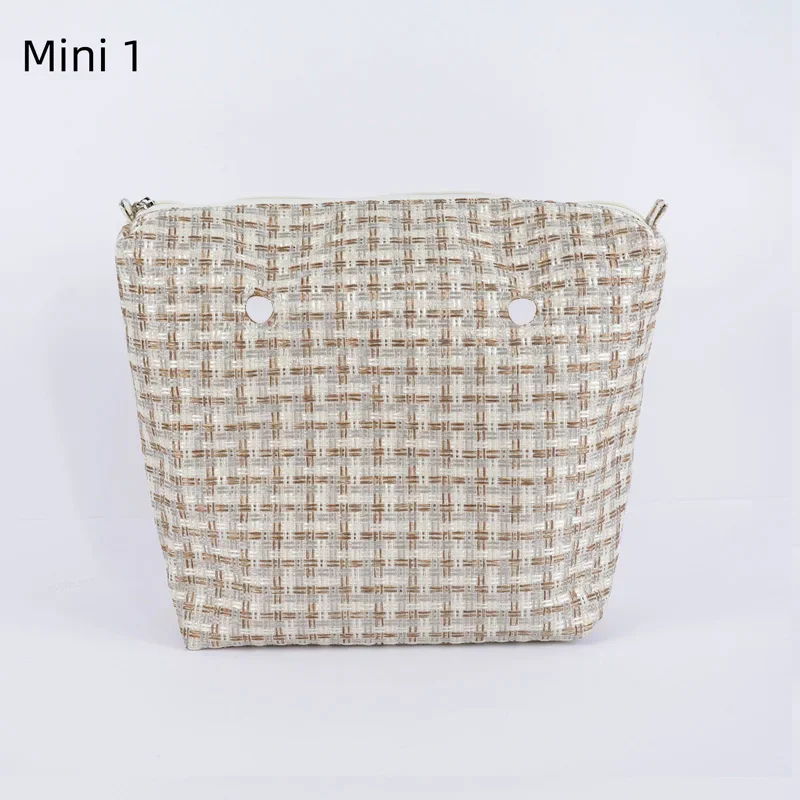 Tanqu Classic Mini Linnen Canvas Organizer Stof Binnenvoering Inzetstuk Voor Obag Mini O Tas Dames Handtas Accessoire: Licht Goud