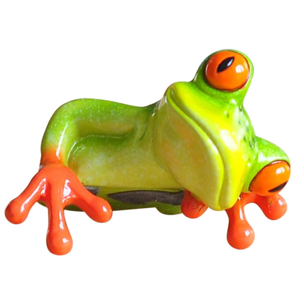 Resin 3D Craft Frog Decoration Office Desk Computer Decoration