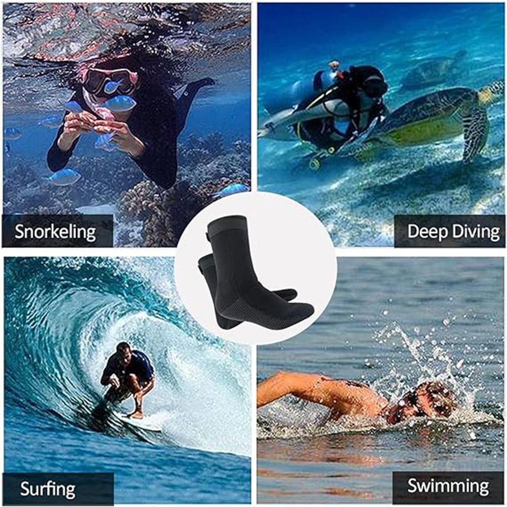 1 par neopren vattenstrumpor halkfria slitstarka dykstrumpor sandtäta våtdräktsstrumpor snorkeltillbehör