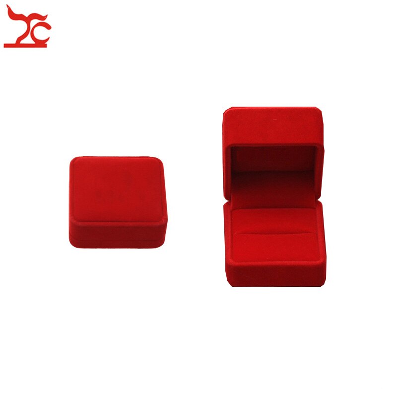 Wedding Jewelry Storage Case Amazing Red Velvet Ring Earrings Necklace Pendant Bracelet Storage Organizer Box: WHITE