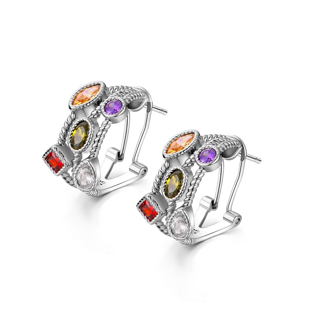 S925 Sterling Zilveren Sieraden Oor Nagels Oor Gesp Retro Hollow Vrouwen Oorbellen Voor Party