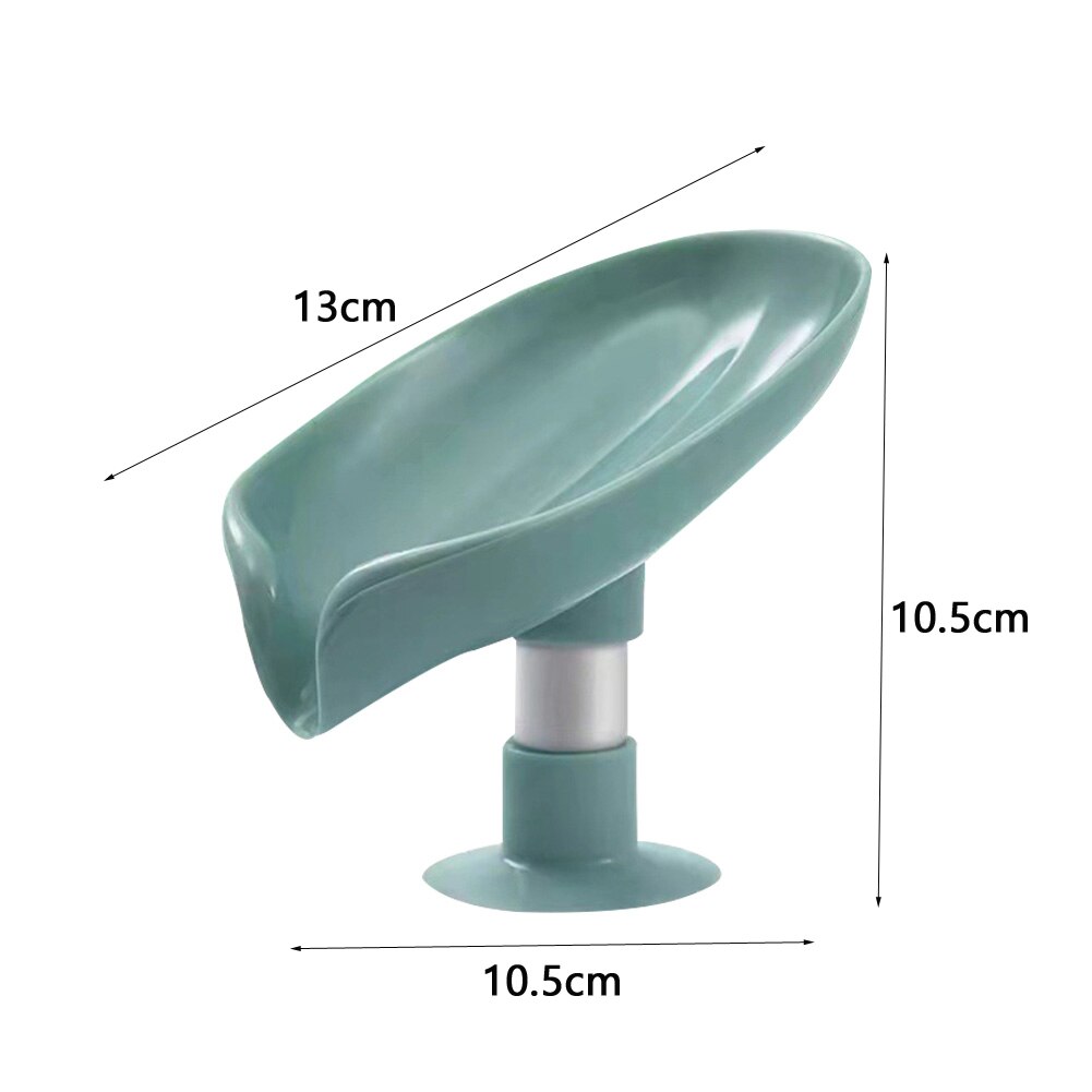 Boîte à savon en forme de feuille, 2 pièces, porte-savon de salle de bain, de toilette, de douche, plateau de rangement pour éponge: Green A