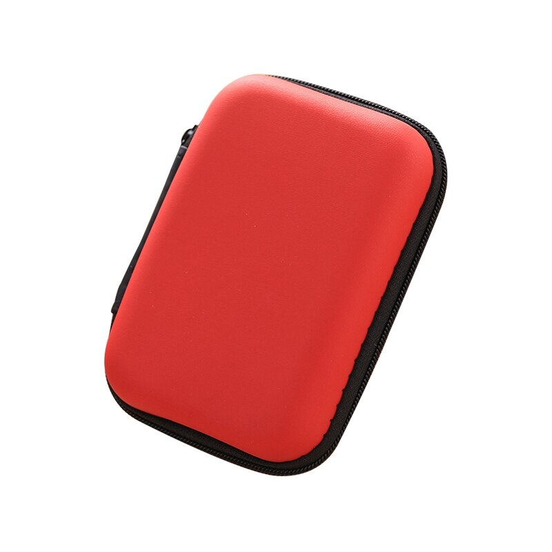 Women Men Coin Purse Bag Portable Rectangle Storage Key Wallet Children SD Cards Storage Box Headphone Storage Box for Girls: Red