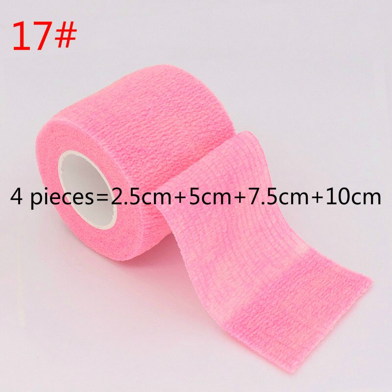 4 Pieces Elastoplast Bandage 4.5m Length Self Adhesive Sports Protector Breathable Elastic Bandage Gym Athletic Tape: MULTI