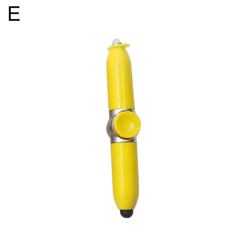 1 Pcs Multifunctionele Gyroscoop Pennen Decompressie Speelgoed Met Gyro Volwassen Pen Speelgoed Stress Licht Spinner Relief Led Balpen fing R7W3: Yellow Ordinary