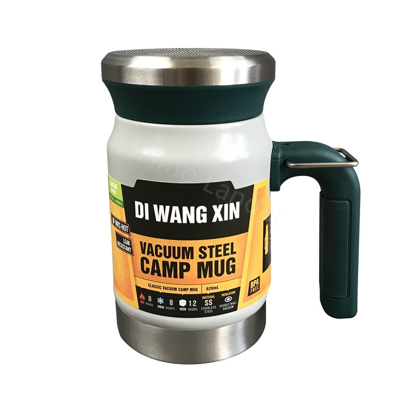 304 roestvrijstalen vacuümbekers met dubbele wand, geïsoleerde voedselflessen, thermobeker, voedselcontainer, lunchbox, voedselpot 620ml: Grijs