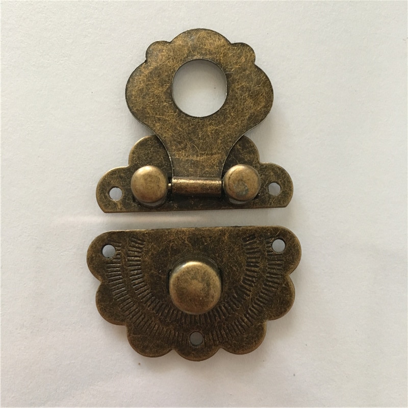 Iron Buckle Hasp Hasp Wooden Wine Box With Lock Buckle Antique Padlock Hardware,36*40mm