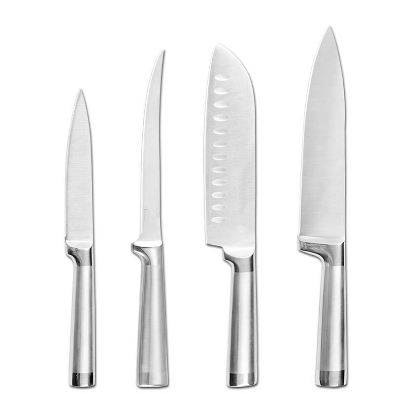 damask kjøkkenkniv sett 7 cr 17 mov japanske kokkekniver i rustfritt stål frukt grønnsak brød kjøttkniv ikke-pinne bladverktøy: 4 stk sett