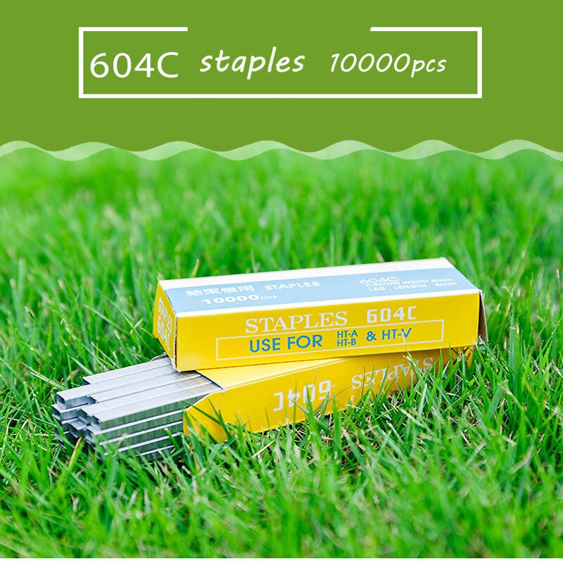 Geoeon tapetool tapener bindnietenspeld spijkertape gereedschap 10000 stuks bindmachine planten tuingereedschap verbinden  a20