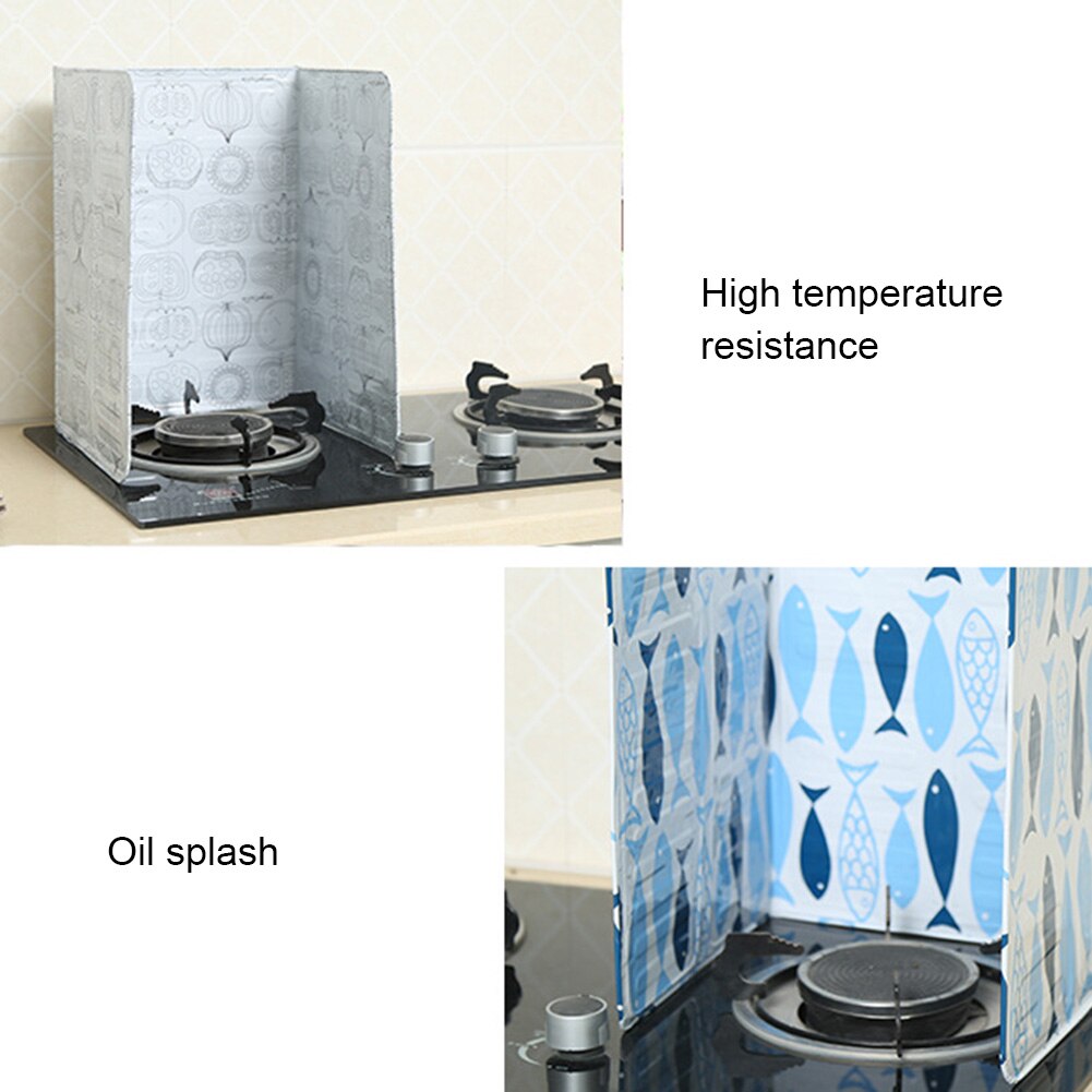 Protection Aluminium Foil Stop Oil Splatter Guard Plate Baffle Heat Quarantine Board Separator Gas Stove Splash Proof Tools