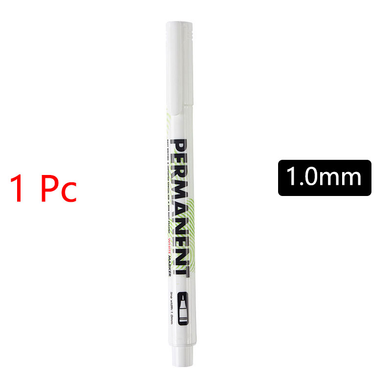 White Marker Pens 0.8/1/2/2.8/5mm Oily Waterproof White Gel Pen DIY Graffiti Sketching Markers Stationery Wrting School Supplies: Burgundy