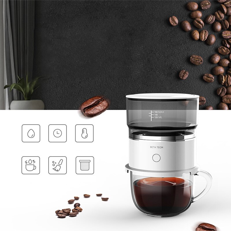 Mini máquina de café de gotejamento portátil tipo gotejamento máquina de café uso doméstico máquina de café espresso máquina de café automática cafeteira