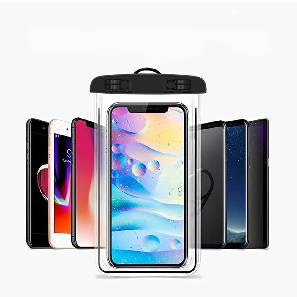Summer Luminous Waterproof Pouch Swimming Gadget Beach Dry Bag Phone Case Cover Camping Skiing Holder For Cell Phone 3.5-6.5Inch