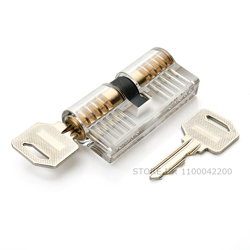 Practice Padlock Locksmith Supplies Transparent Copper Locks Training Skill Padlocks Locksmith Tool Locks Visible Lock Hardware: black
