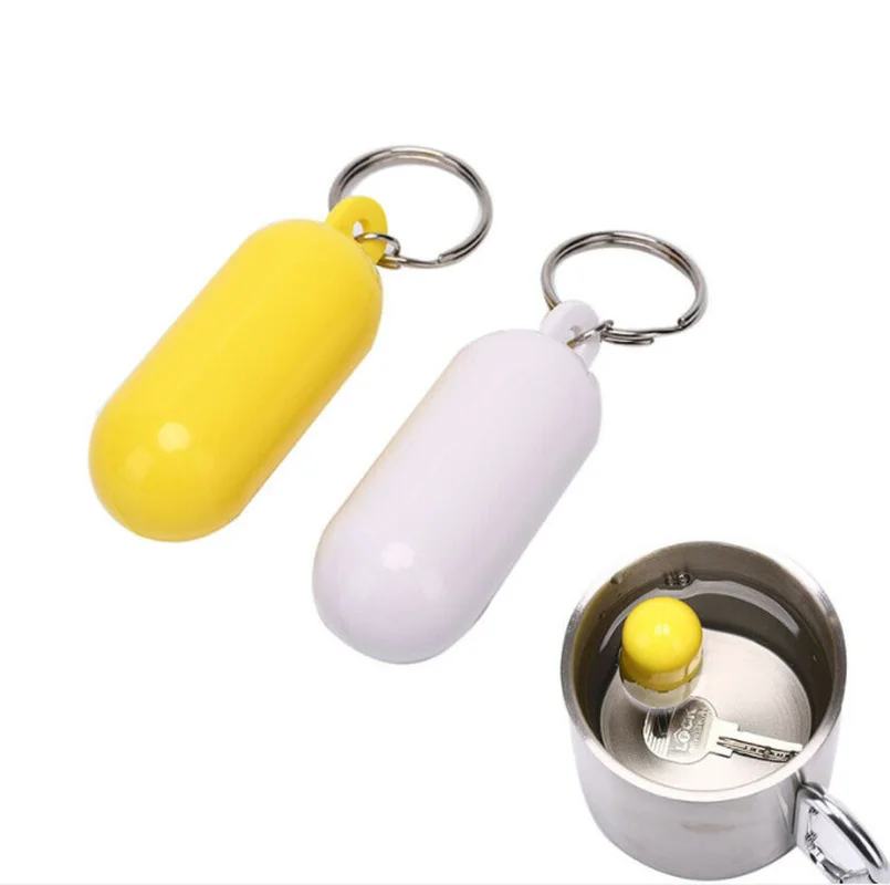 1/2PCS Plastic PS+Metal Floating Key Ring Kayak Keychain Buoyant Keyring Marine Sailing Float Keys Buckle Rowing Boats Tools