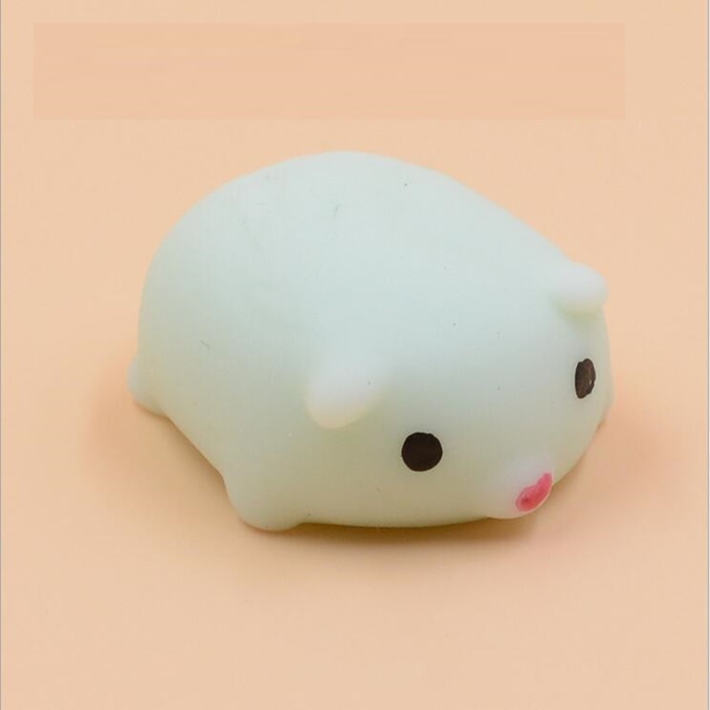 Kawaii sød mini blød silikone anti-stress squishy legetøj fidget hånd klemrem telefon knivspids dyr legetøj gummi squishes: Rosenrød