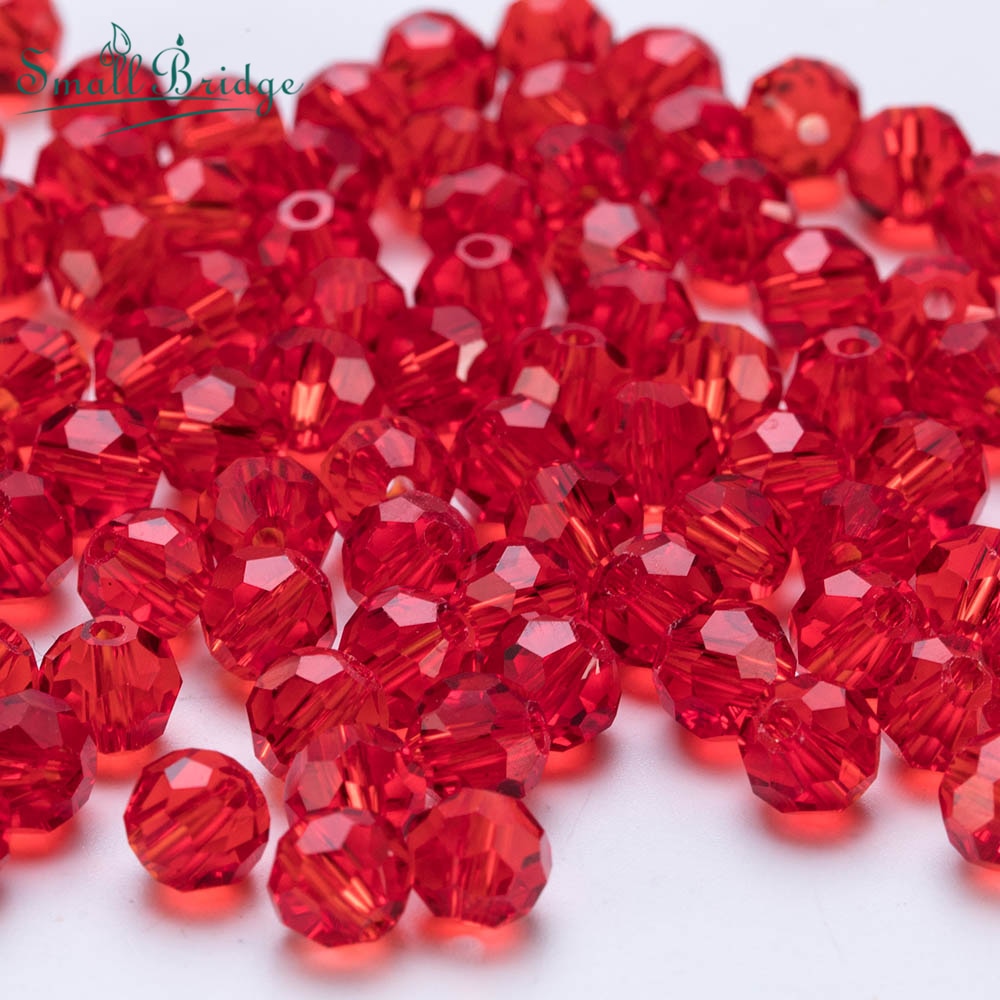 Artículo mixto de cuentas de vidrio checo rojas talladas para hacer joyas, materiales para collares, cuentas de cristal sueltas de bricolaje  z117