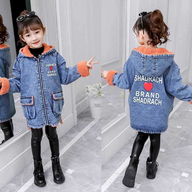 Children Denim jacket boys clothes Autumn Winter Outerwear Halloween Clothes Kids coat for girls 3-10Y