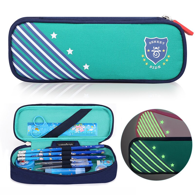 Porte-crayon lumineux de grande capacité pour les garçons d'école et les filles sac à crayons fournitures scolaires papeterie école boîte à crayons