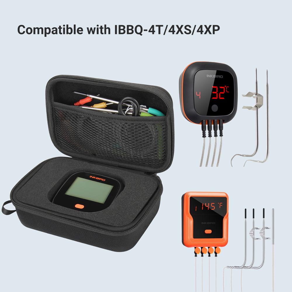 Inkbird-funda protectora de viaje a prueba de salpicaduras con cuerda de mano, bolsa de almacenamiento dura portátil solo para IBT-4XS / IBBQ-4T / IBT-4XP