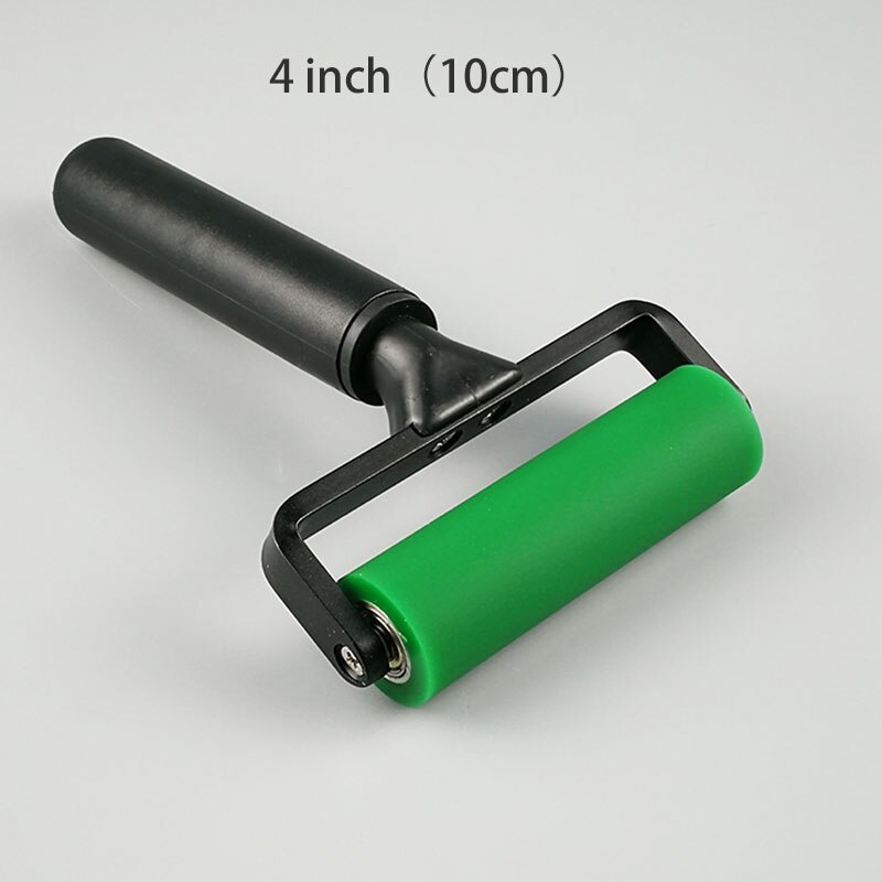 1PCS Dust Removal Sticky Silicone Roller Anti-Static Roller Brush Manual Cleaner Phone Repair Tool Handle: Black plastic 4inch