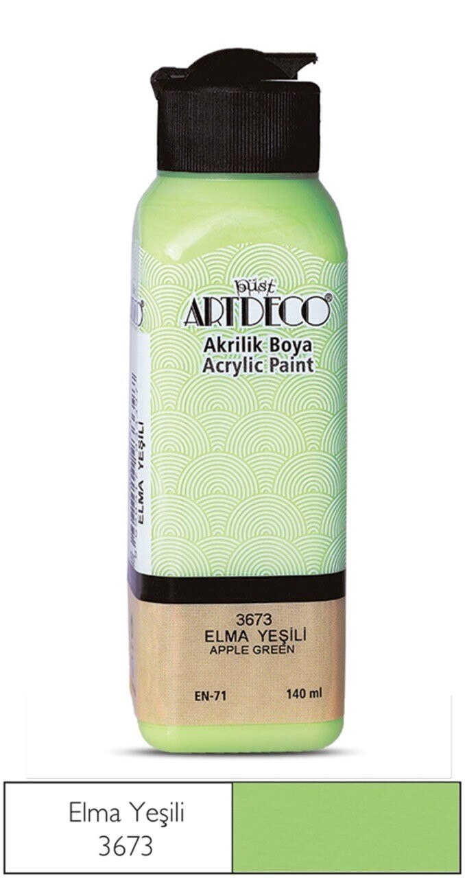 Artdeco farba akrylowa zielony kolor i odcienie: apple green