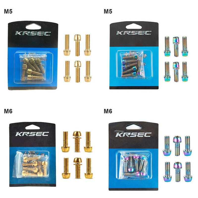 6 śrubin tytanowe kierownicy roweru górskiego, tytanowe śrubin pion, akcesoria śruba kolor V4B7