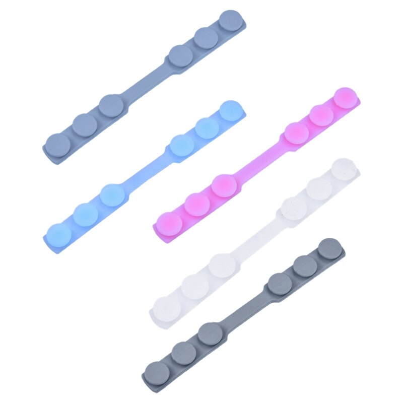 Paquet de 5 protecteurs d'oreille en Silicone pour adaptateur de sangle de masque pour masque portant une taille de boucle réglable pour soulager la douleur des oreilles