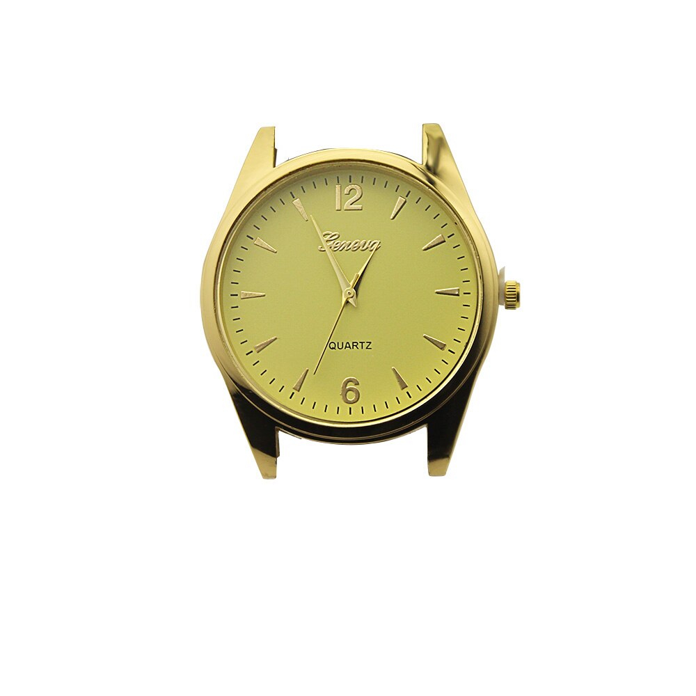 Hoogwaardige Pointer Cijfer Horloge Hoofd Horloge Accessoires Unisex Horloges: Golden