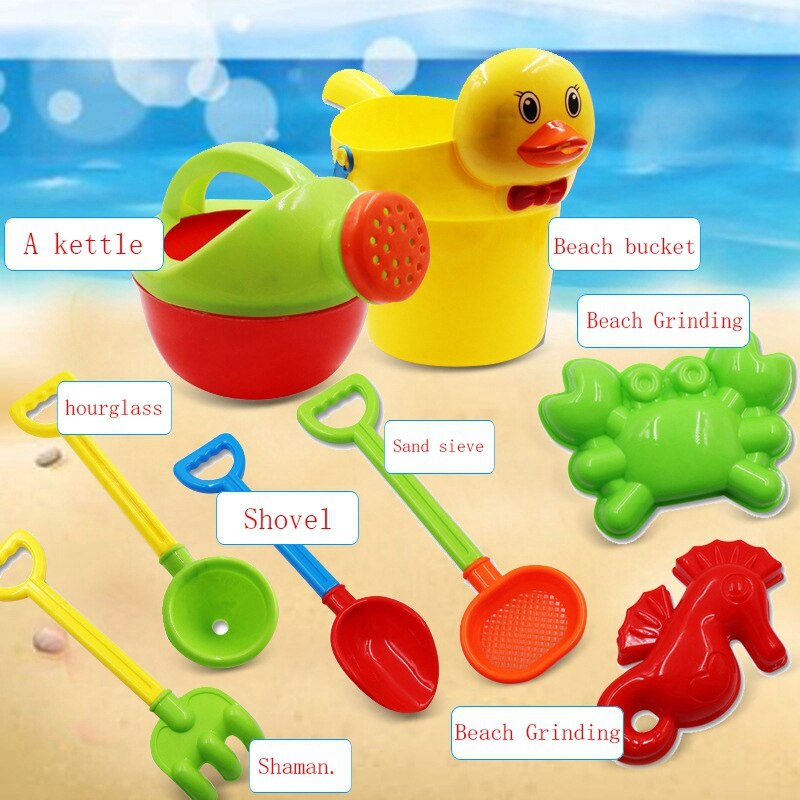Baby Strand Speelgoed Bad Play Set Met Eenden Emmer Zand Tool Model Water Spel Zand Spelen Voor Kinderen