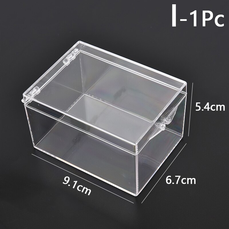9 Sizes Transparent Small Square Clear Plastic Storage Boxes For Mini Jewelry/Beads/Crafts Case Container Display Packaging Box: I