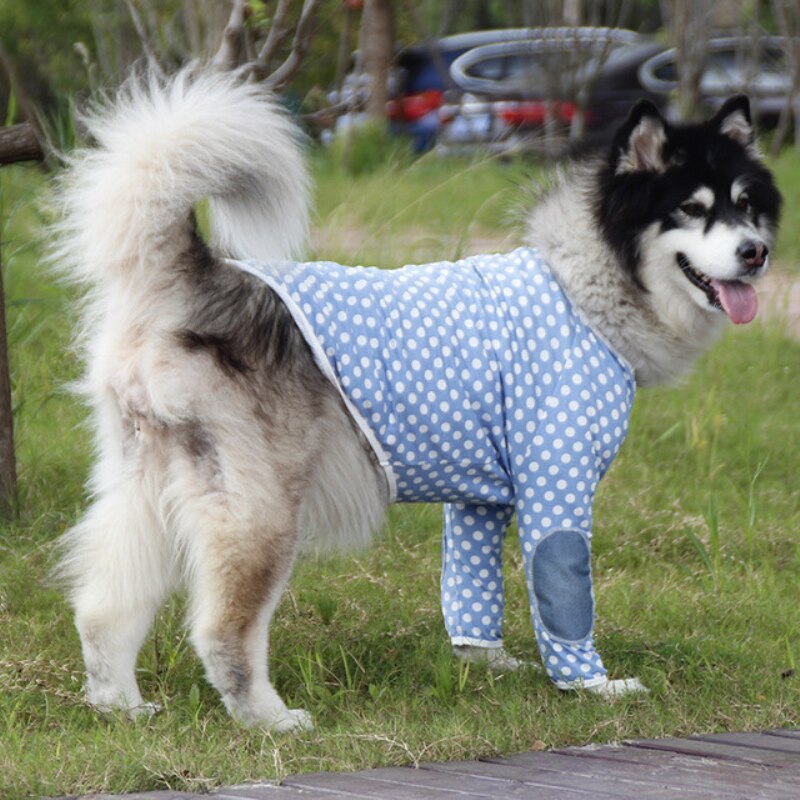 Ubranka dla dużych psów duży placki odzież piżamy Shiba Inu Labrador ochrypły złoty aporter alaskański Malamute owczarek niemiecki ubranko dla psa