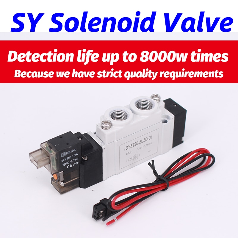 SMC type 5 port 2 position single Valve sy3120 Pneumatic Solenoid Valve SY5120 SY7120 4LZD 5LZD 6LZD DC12V DC24V AC110V AC220V