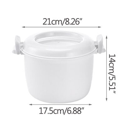 Microwave oven special utensils steaming rice cooker household thickening heating cooking rice box plastic pot with lid: S