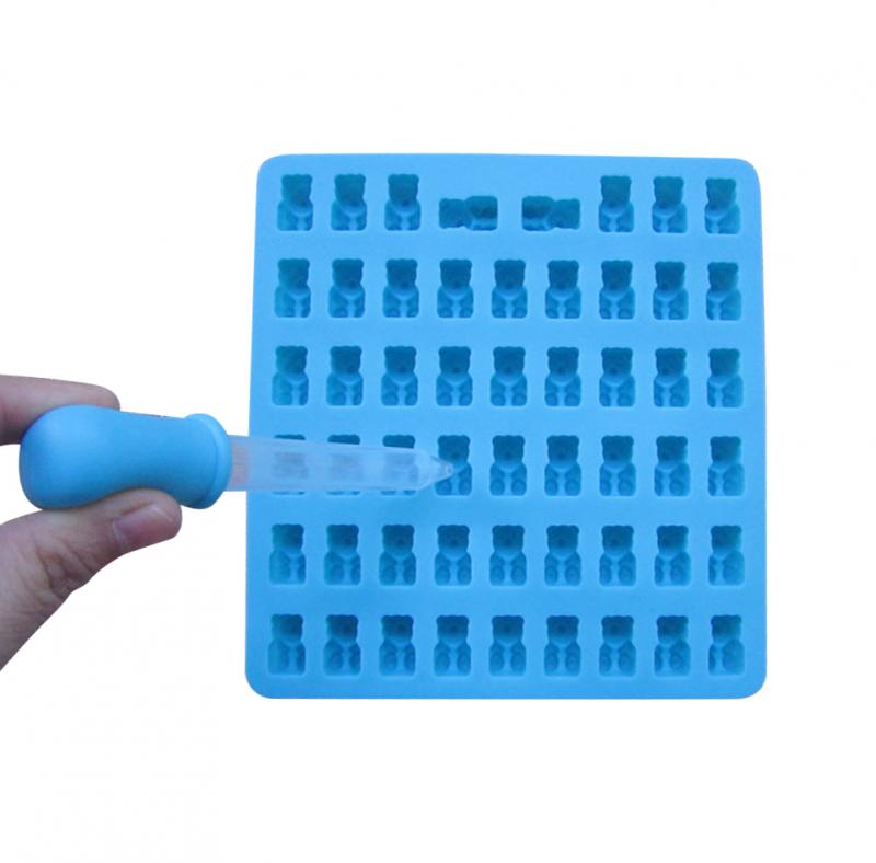 Molde de silicona con forma de oso para hacer dulces, con gotero, con forma de oso, jalea de molde pastel en forma de oso, fabricante de Chocolate, 11%