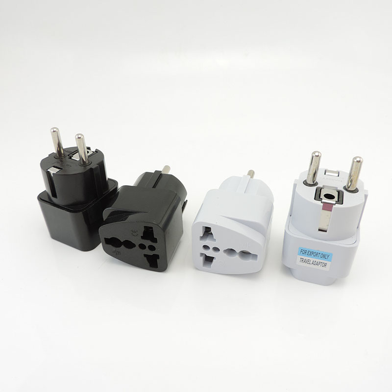 EU-stekkeradapter Amerikaans VS naar EU Euro Europees Korea Rusland FR Universele reisadapter 2-pins AC-converter voedingsadapter