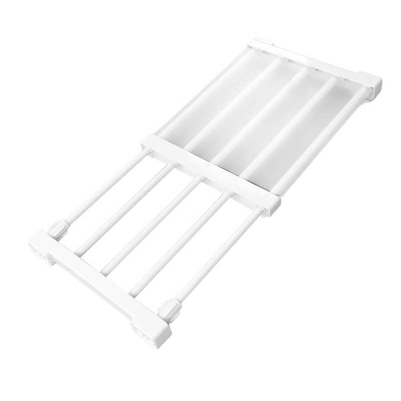Closet Tension Shelf Expandable Nail Cabinet Divider Storage Rack for Wardrobe Cupboard