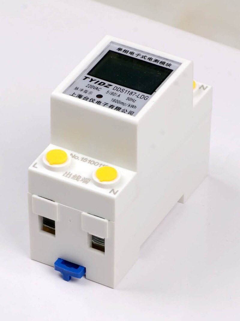 Din Rail Single Phase Electronic Digital Display Watt-hour Meter 2p Liquid KWH LCD Digital Energy Meter