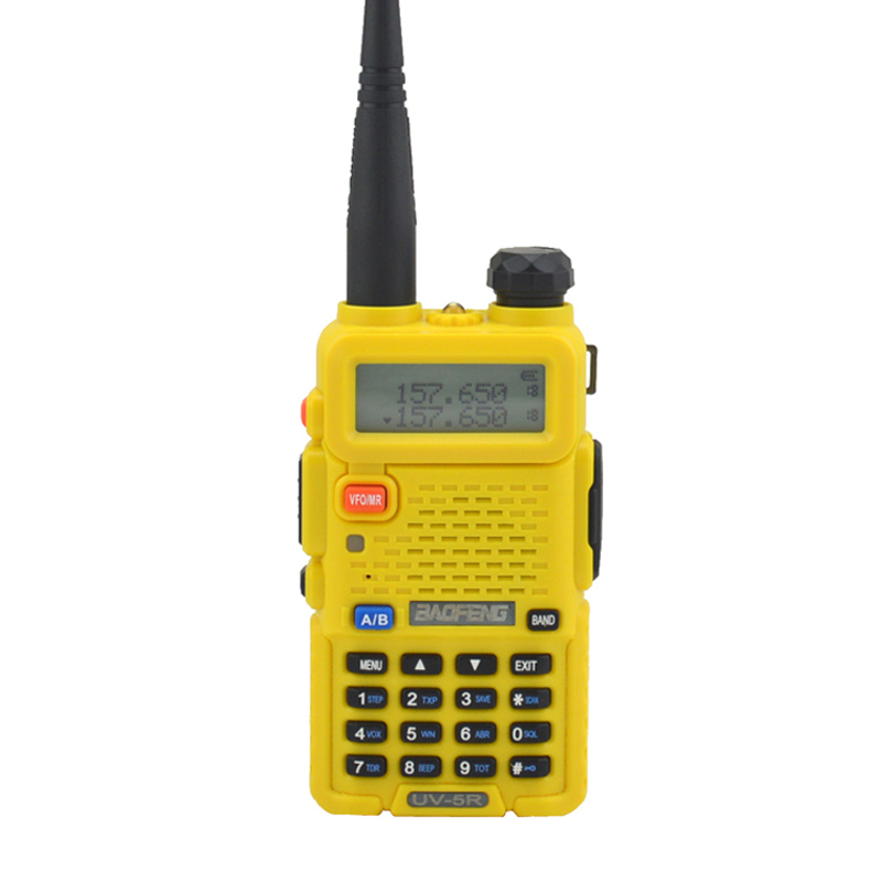 Baofeng bf -uv5r uv -5r dobbeltbånd vhf 136-174 mhz og uhf 400-520 mhz fm toveisradio baofeng wallkie-talkie med gratis ørepropp: Gul / Oss