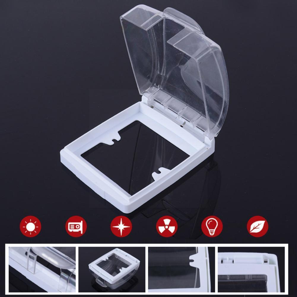 Interruptor de enchufe de Caja impermeable, tapa de tapa abatible alta, transparente, para cocina, baño, A7K8