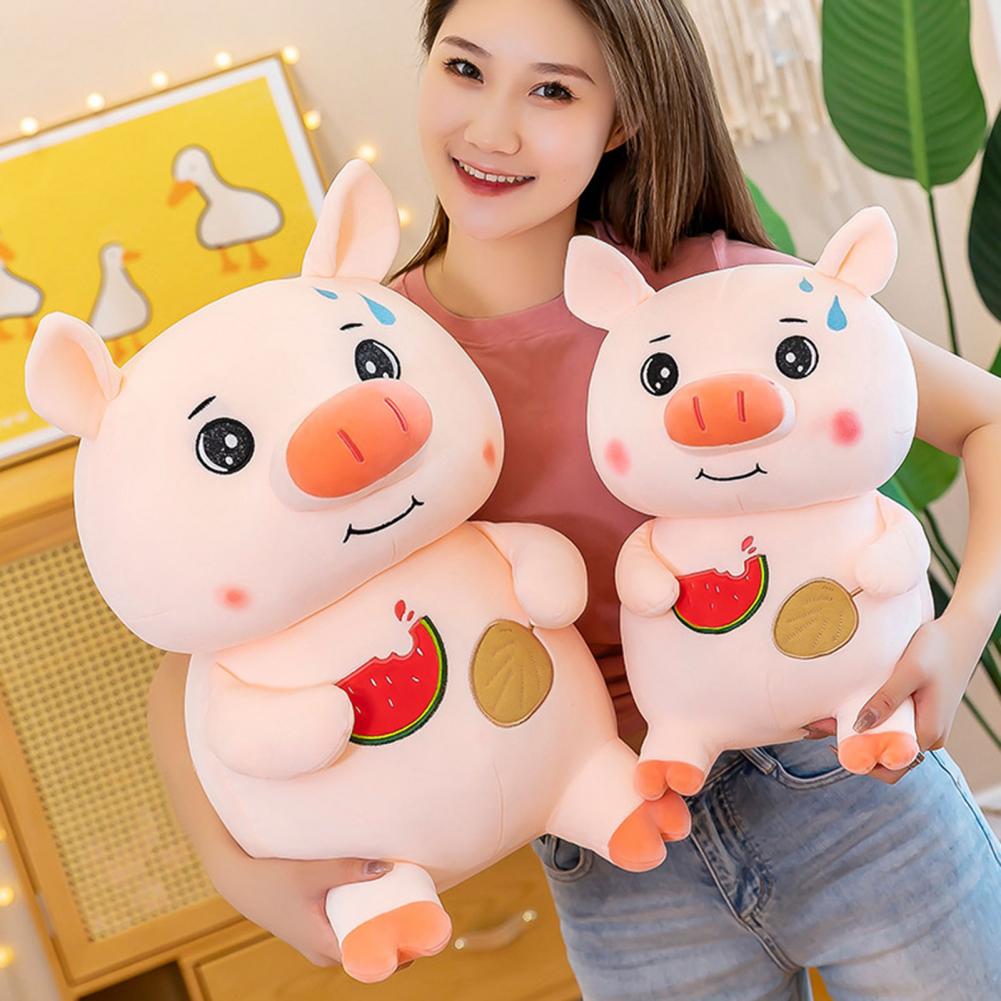 Plush Pig Toy Vivid Expression Stylish Sofa Ornament Cartoon Doll Plush Pillow Ornament