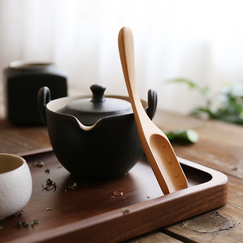 Cuchara de madera para té, pala para ceremonia del té de Kung Fu, seis partes para caballeros, accesorios para té hechos a mano, herramientas de té clásicas