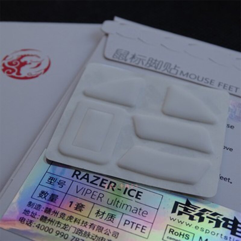 1 pack Tiger Gaming Enhanced Ice Edition Mouse Skates Feet For Razer Viper/Viper ultimate/Viper mini White Glides