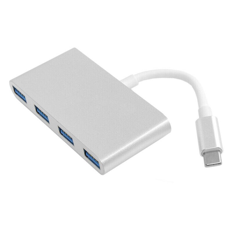 Thunderbolt usb 3.1 type-c naar usb 3.0 4- poorts hubadapter usb-c aluminium
