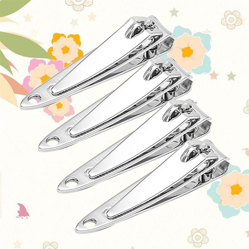 4pcs Nail Clipper Metal Practical Portable Nailnippers Key Chain Pendant Nail Cutter Nail Trimming for Women Men