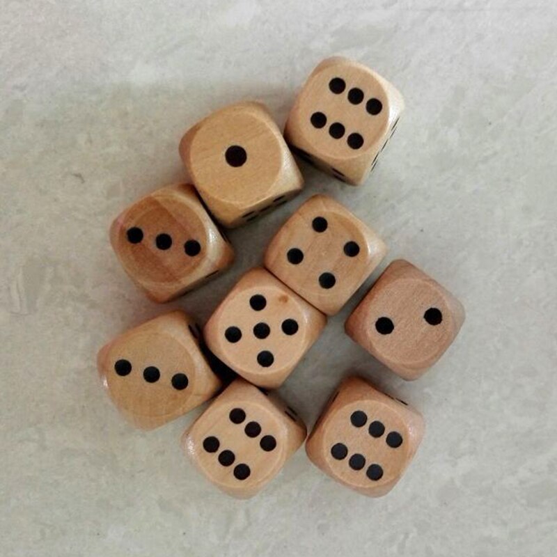 1Pc16mm Houten Dobbelstenen Zeef Houten Dobbelstenen Om Sample Diverse Yard Dice Game Kanten Kleur Patronen Dices Game Zes Props Duurzaam b8I5