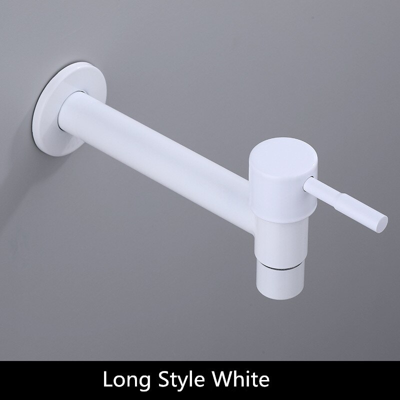 Outside Faucet Mixer tap, washing machine faucet,Black/White toilet bibcocks, copper bibcock,tap,Garden faucet: style 3 white
