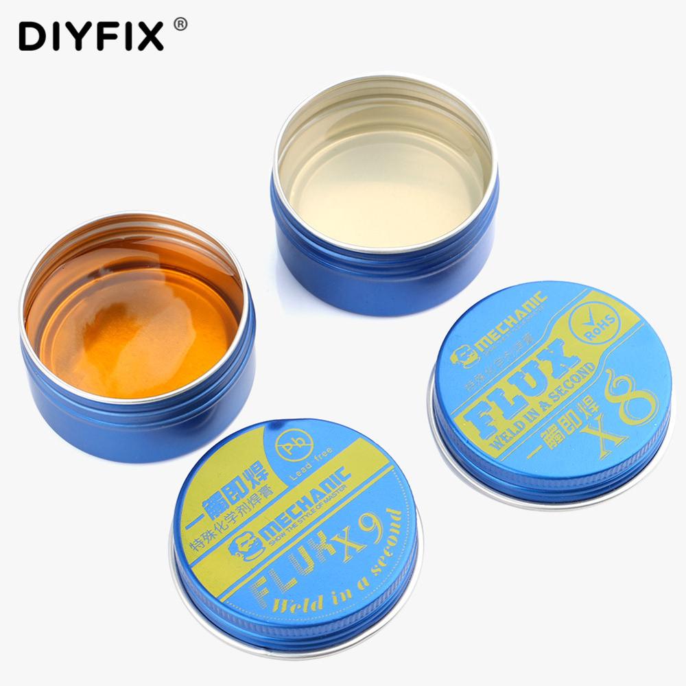 DIYFIX Solder Paste Flux Mild Rosin Environmental Lead-free Halogen-free Soldering Oil Welding Flux Paste for PCB BGA PGA SMD